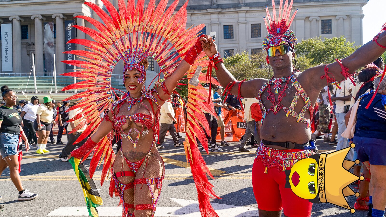 Buju Banton & Kes, Honorary Grand Marshals performing live at Eastern Parkway in Brooklyn, NY, photographed by Anil Batra, Picatra Music Journal
