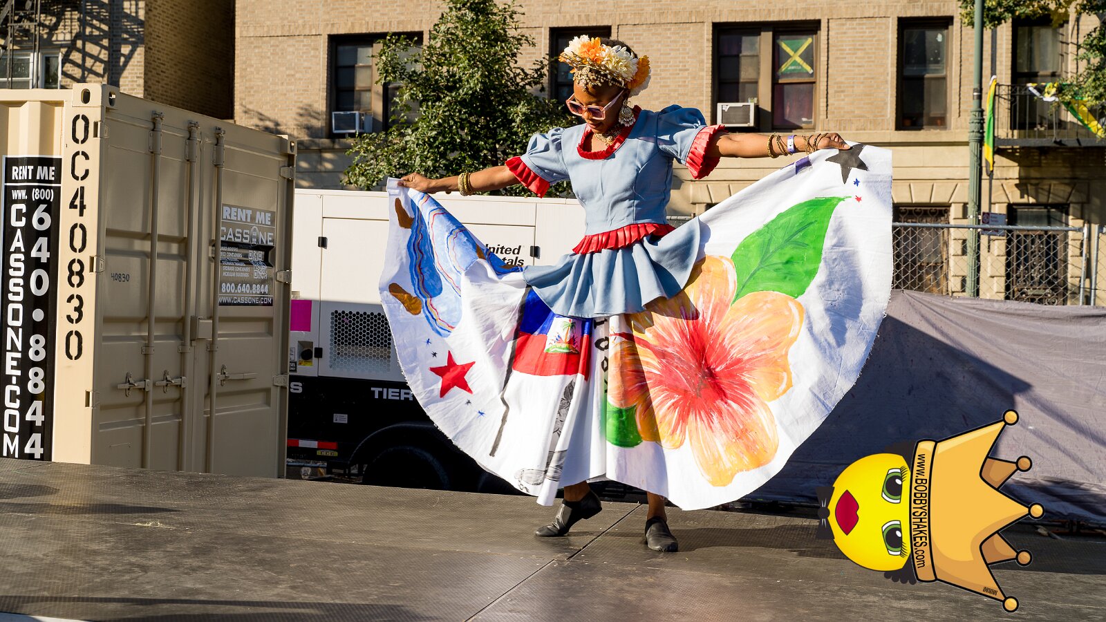 Buju Banton & Kes, Honorary Grand Marshals performing live at Eastern Parkway in Brooklyn, NY, photographed by Anil Batra, Picatra Music Journal