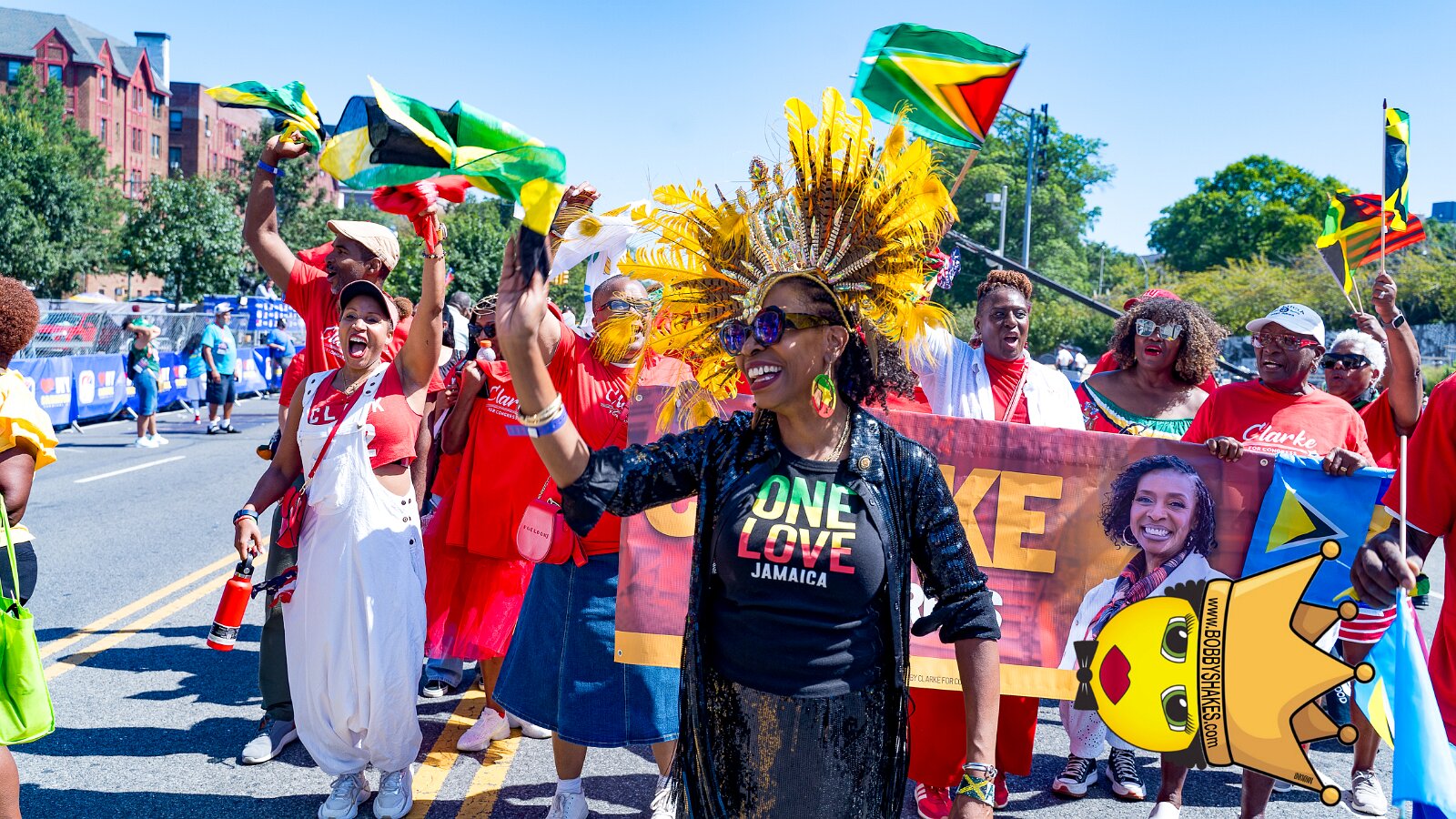 Buju Banton & Kes, Honorary Grand Marshals performing live at Eastern Parkway in Brooklyn, NY, photographed by Anil Batra, Picatra Music Journal