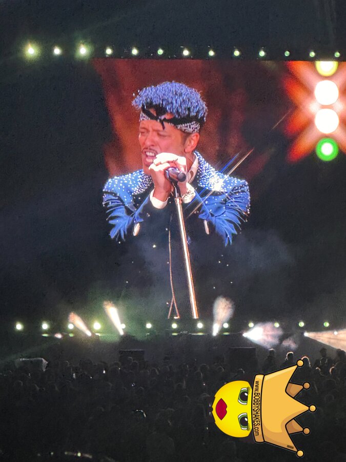 Bruno Mars performing live at Gillette Stadium in Foxborough, MA, photographed by Julez