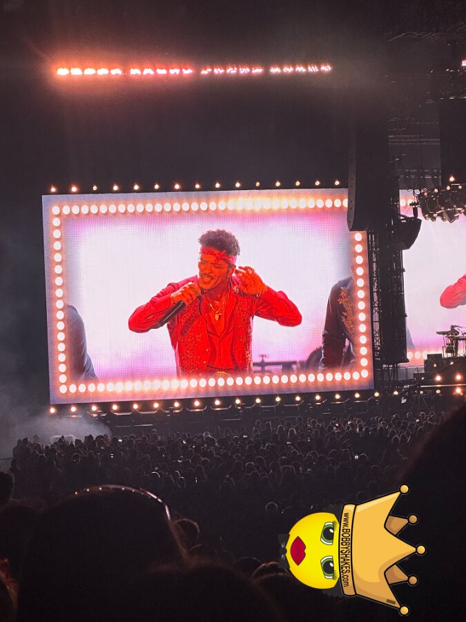 Bruno Mars performing live at Gillette Stadium in Foxborough, MA, photographed by Julez