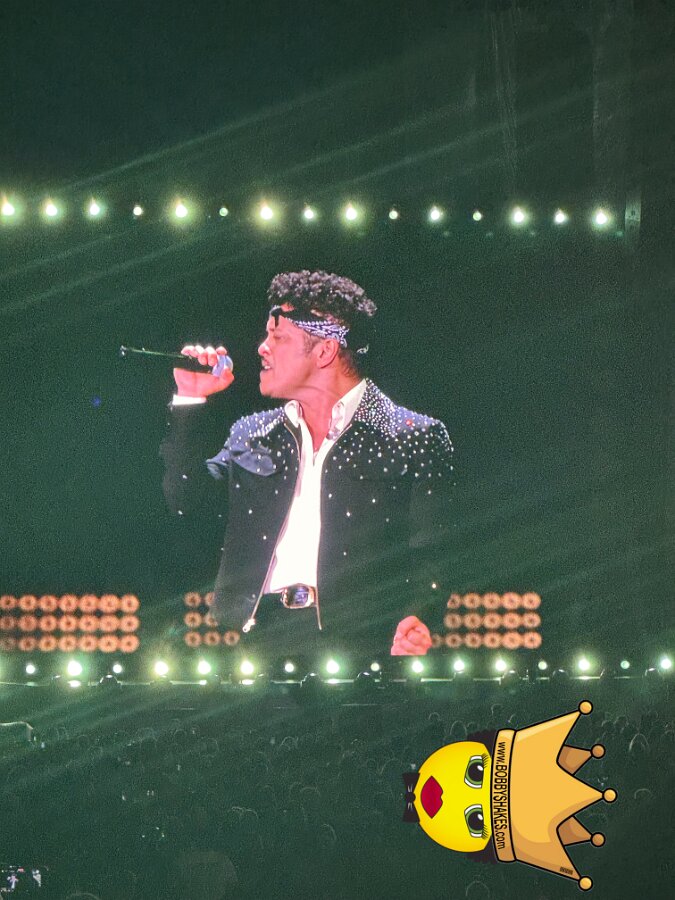 Bruno Mars performing live at Gillette Stadium in Foxborough, MA, photographed by Julez
