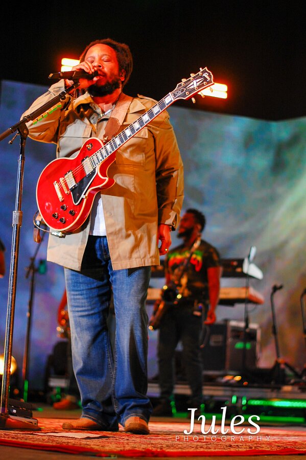 Buju Banton, Stephen Marley & Gramps Morgan performing live at Leader Bank Pavilion in Boston, MA, photographed by Bobby Shakes