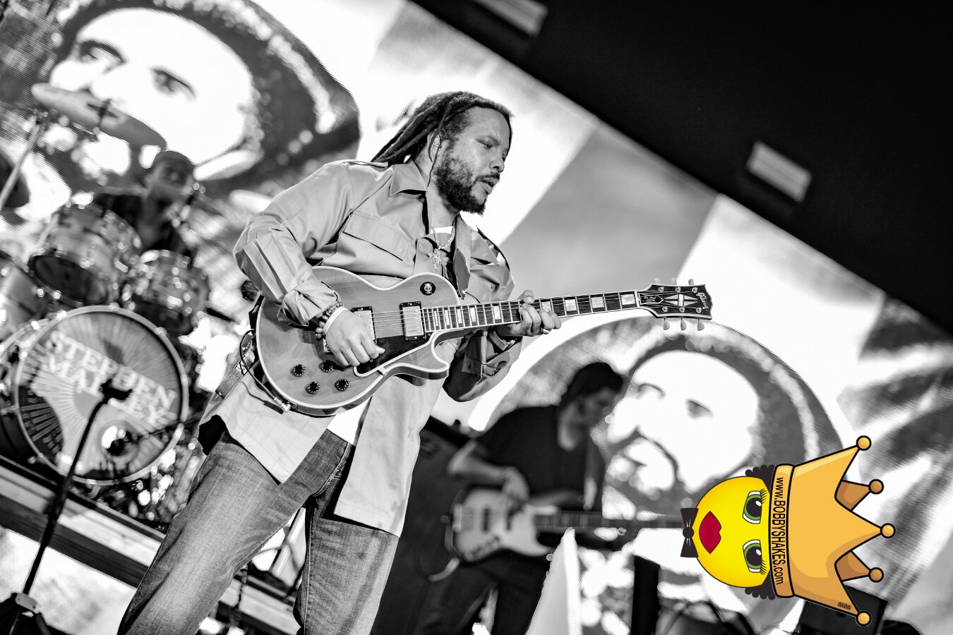 Buju Banton, Stephen Marley & Gramps Morgan performing live at Leader Bank Pavilion in Boston, MA, photographed by Bobby Shakes