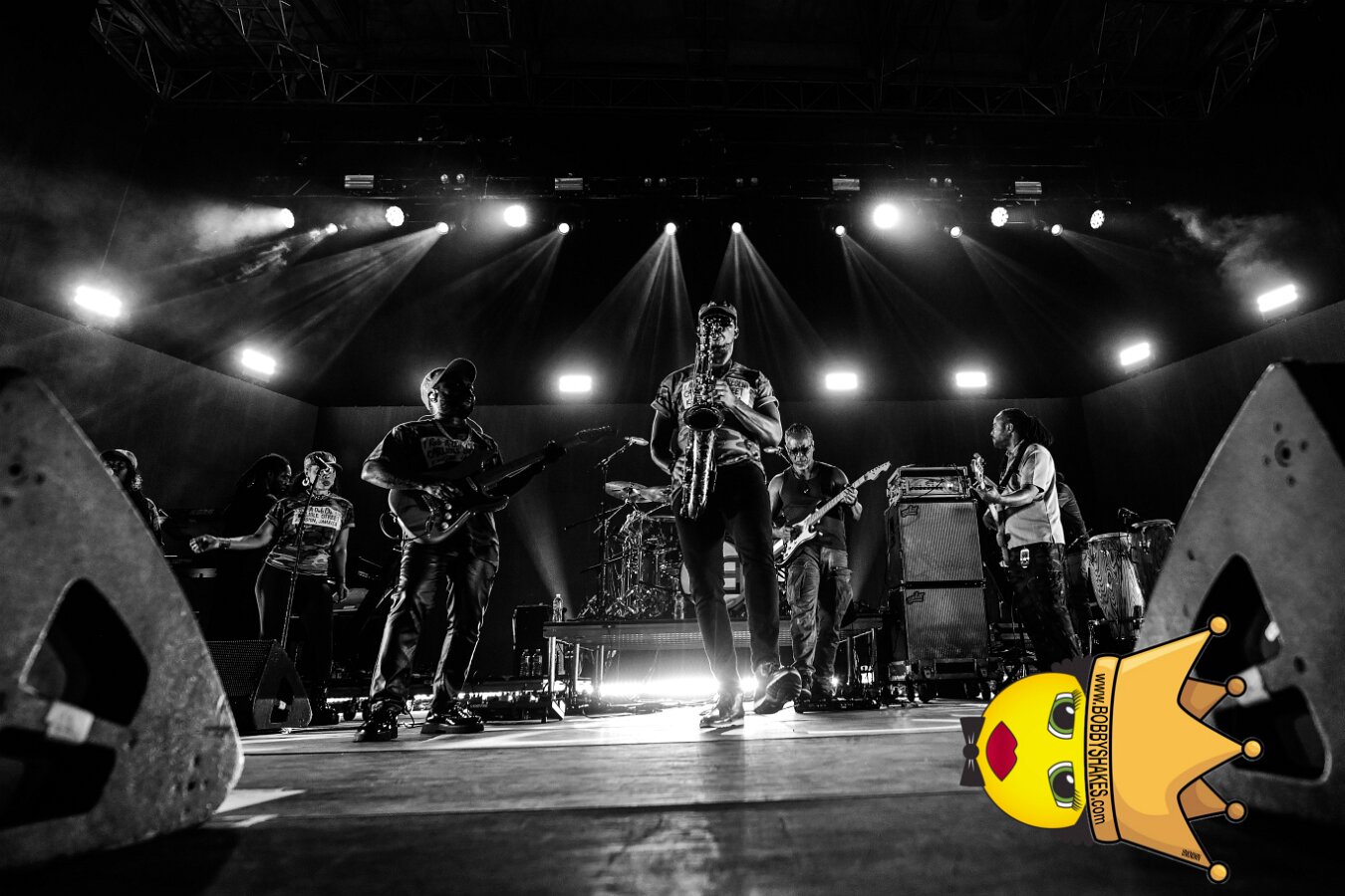 Buju Banton, Stephen Marley & Gramps Morgan performing live at Leader Bank Pavilion in Boston, MA, photographed by Bobby Shakes
