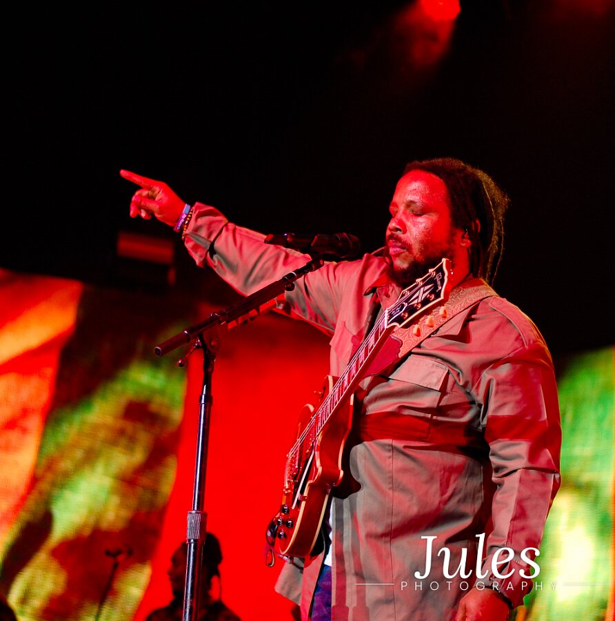 Buju Banton, Stephen Marley & Gramps Morgan performing live at Leader Bank Pavilion in Boston, MA, photographed by Bobby Shakes