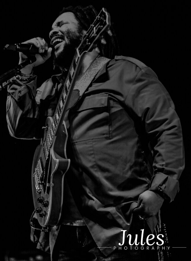 Buju Banton, Stephen Marley & Gramps Morgan performing live at Leader Bank Pavilion in Boston, MA, photographed by Bobby Shakes