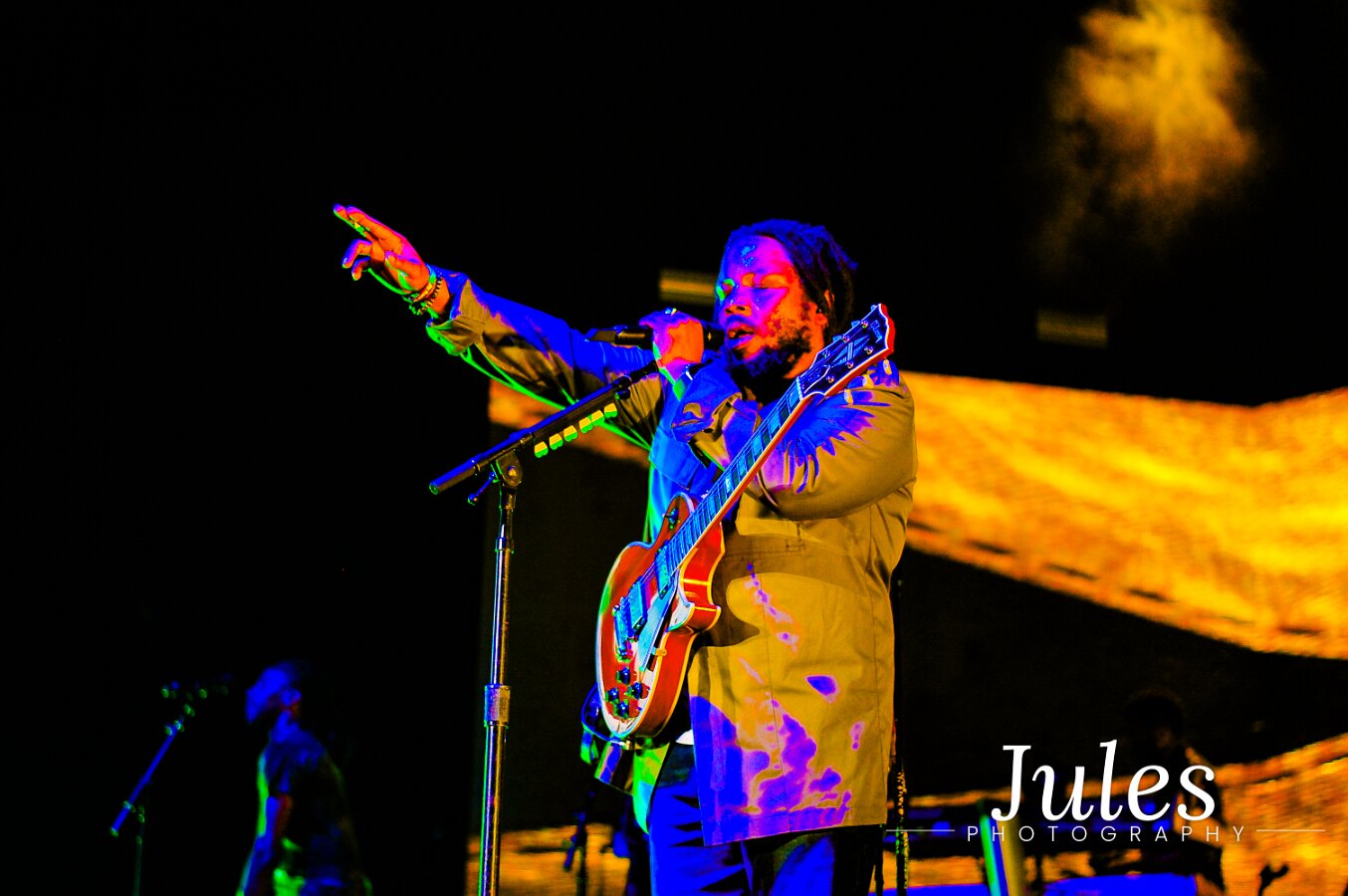 Buju Banton, Stephen Marley & Gramps Morgan performing live at Leader Bank Pavilion in Boston, MA, photographed by Bobby Shakes