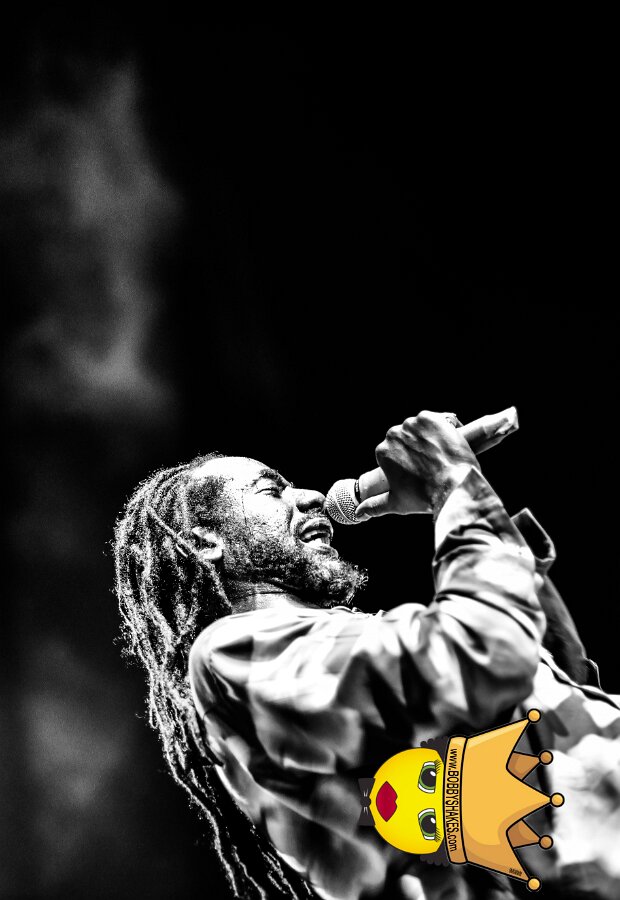 Buju Banton, Stephen Marley & Gramps Morgan performing live at Leader Bank Pavilion in Boston, MA, photographed by Bobby Shakes