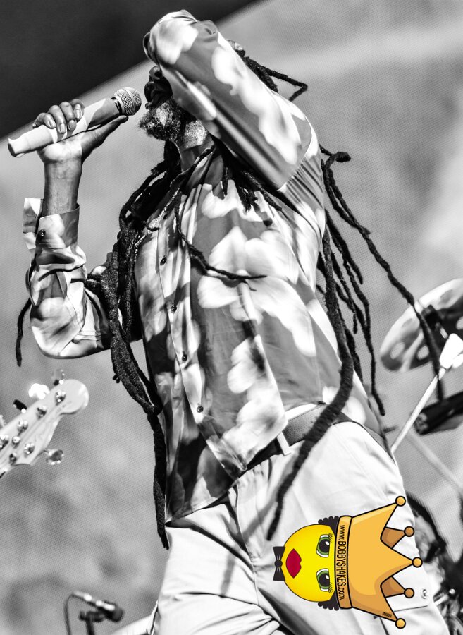 Buju Banton, Stephen Marley & Gramps Morgan performing live at Leader Bank Pavilion in Boston, MA, photographed by Bobby Shakes