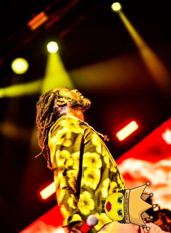 Buju Banton, Stephen Marley & Gramps Morgan performing live at Leader Bank Pavilion in Boston, MA, photographed by Bobby Shakes