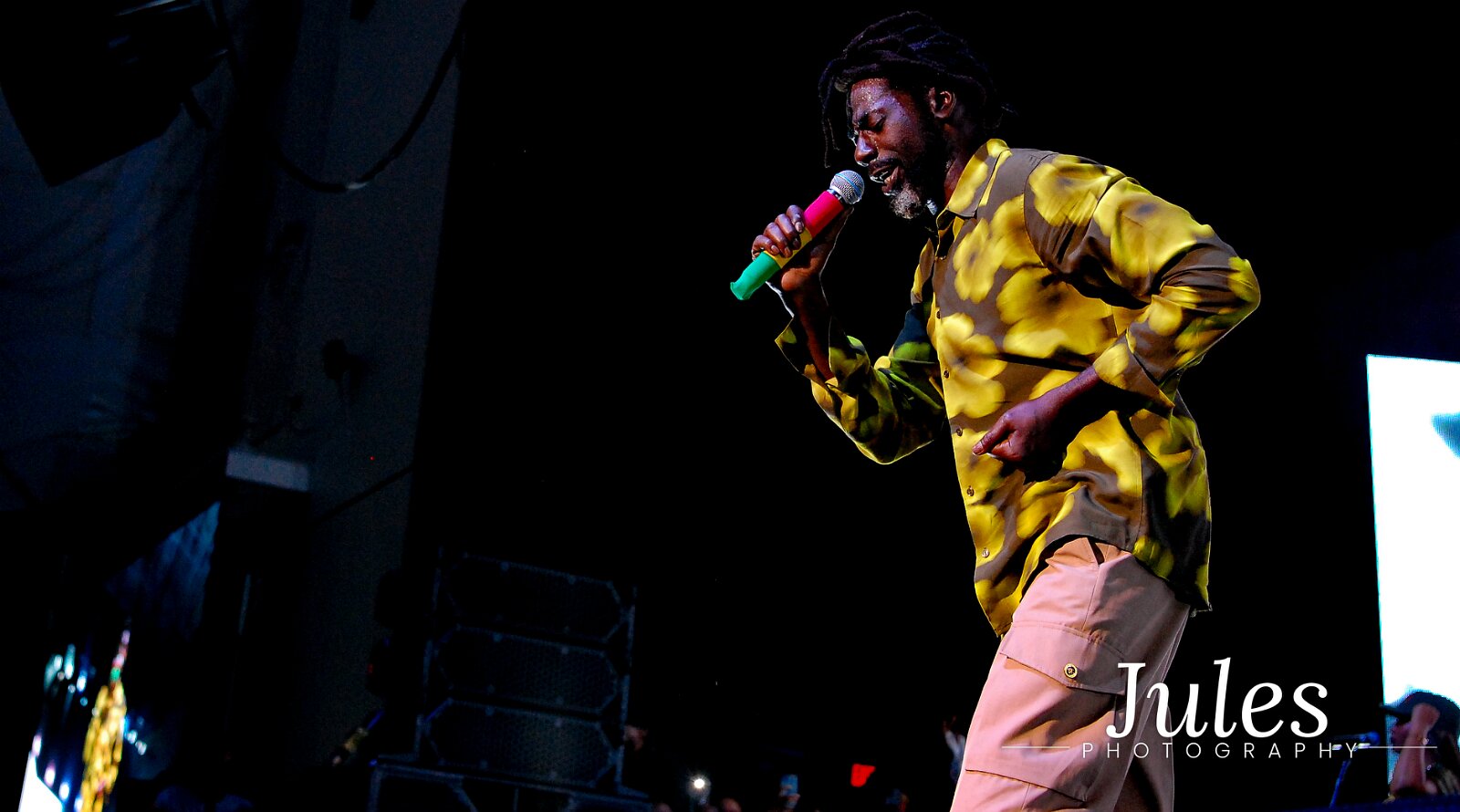 Buju Banton, Stephen Marley & Gramps Morgan performing live at Leader Bank Pavilion in Boston, MA, photographed by Bobby Shakes
