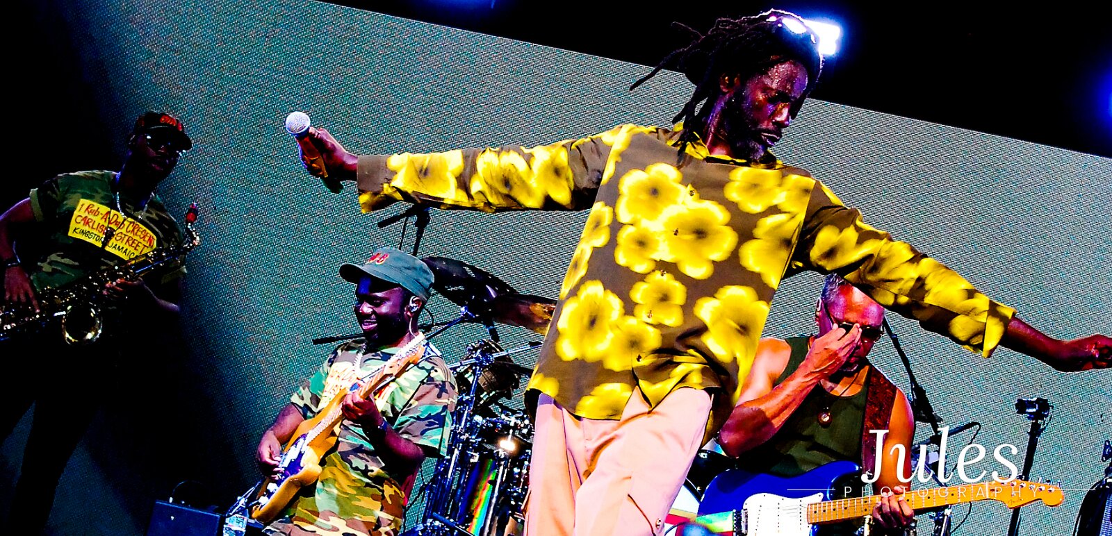Buju Banton, Stephen Marley & Gramps Morgan performing live at Leader Bank Pavilion in Boston, MA, photographed by Bobby Shakes