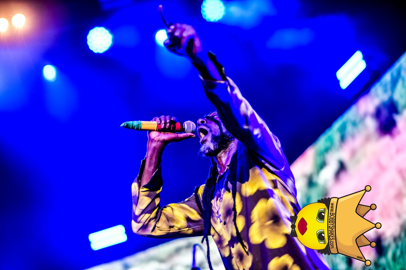 Buju Banton, Stephen Marley & Gramps Morgan performing live at Leader Bank Pavilion in Boston, MA, photographed by Bobby Shakes