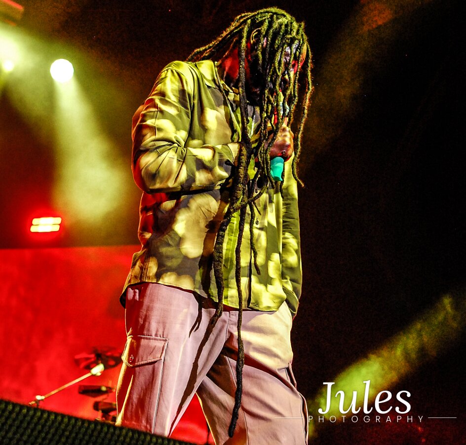 Buju Banton, Stephen Marley & Gramps Morgan performing live at Leader Bank Pavilion in Boston, MA, photographed by Bobby Shakes