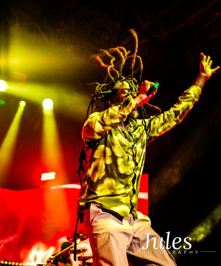 Buju Banton, Stephen Marley & Gramps Morgan performing live at Leader Bank Pavilion in Boston, MA, photographed by Bobby Shakes