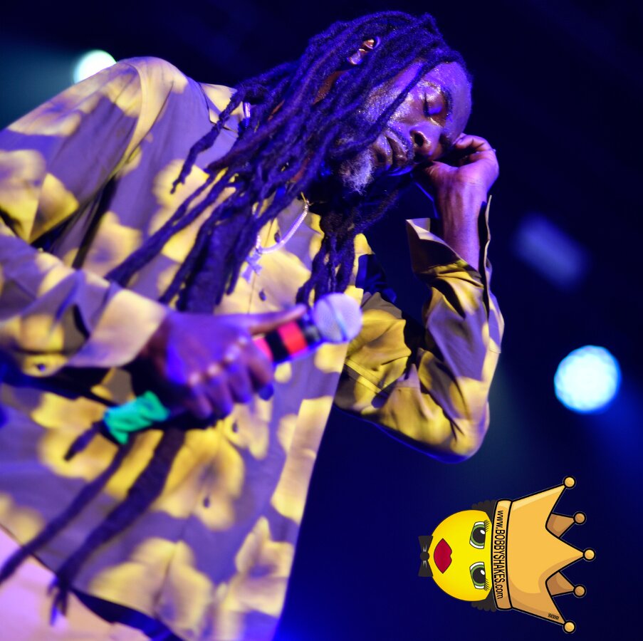Buju Banton, Stephen Marley & Gramps Morgan performing live at Leader Bank Pavilion in Boston, MA, photographed by Bobby Shakes