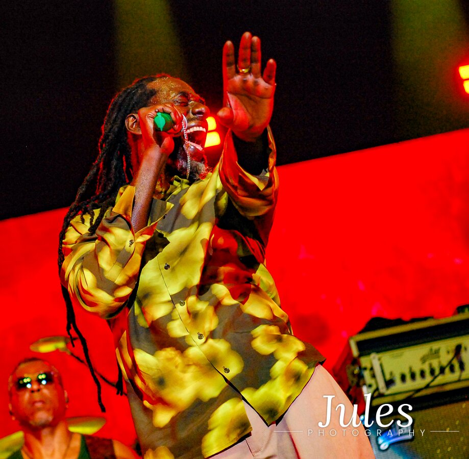 Buju Banton, Stephen Marley & Gramps Morgan performing live at Leader Bank Pavilion in Boston, MA, photographed by Bobby Shakes