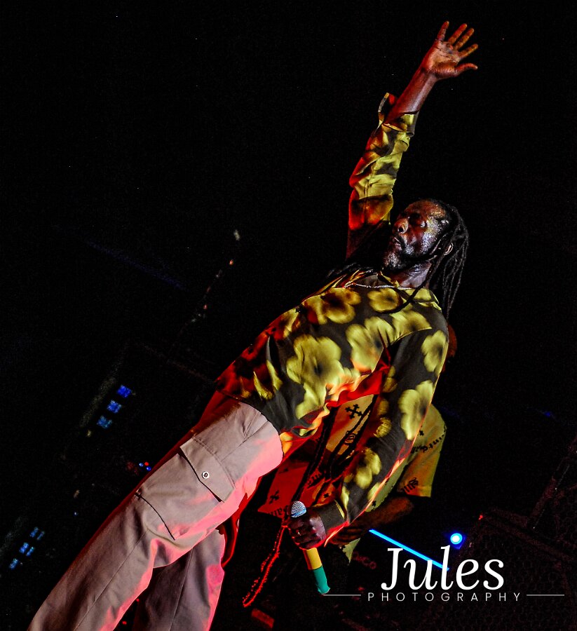 Buju Banton, Stephen Marley & Gramps Morgan performing live at Leader Bank Pavilion in Boston, MA, photographed by Bobby Shakes