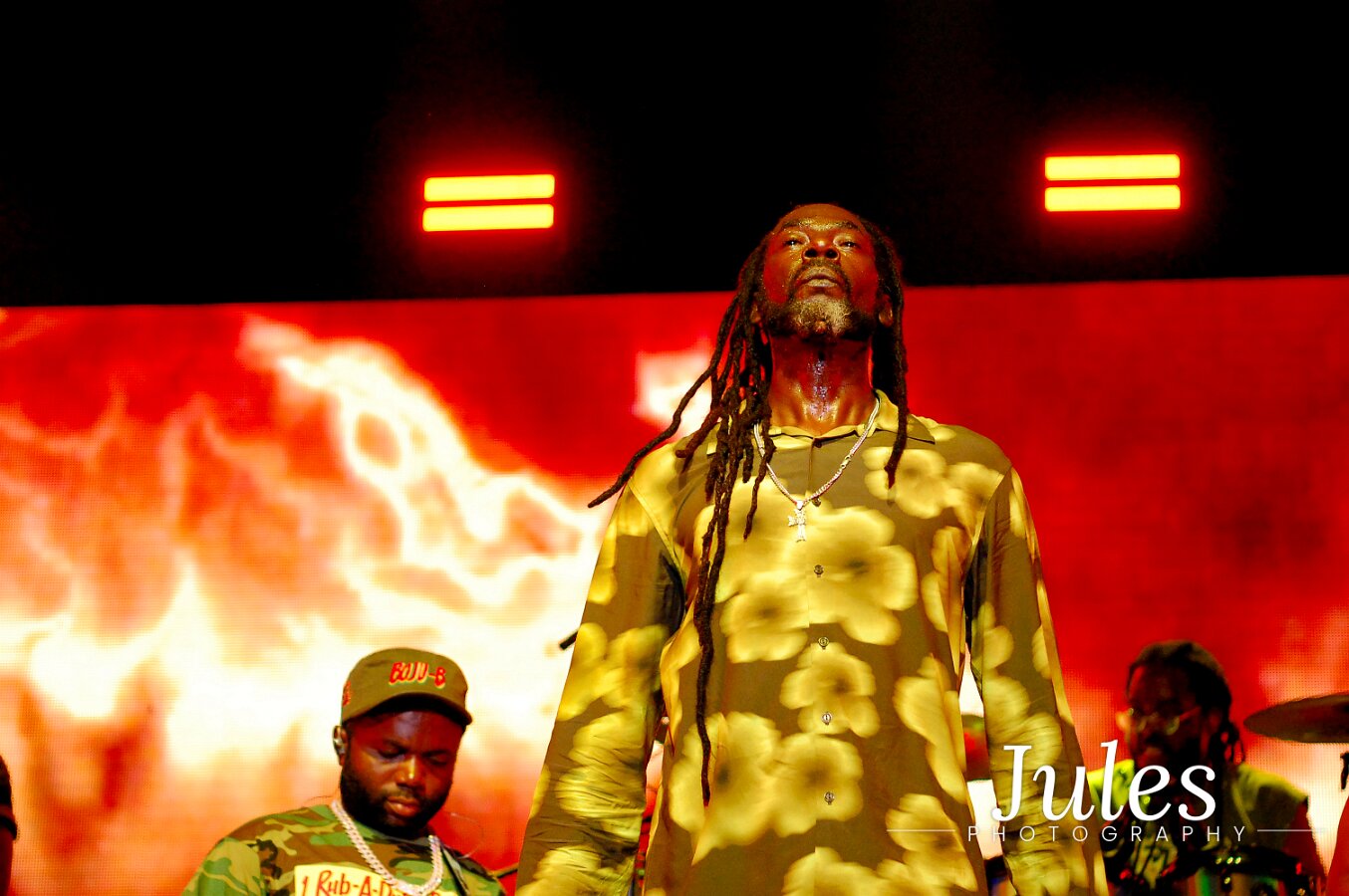 Buju Banton, Stephen Marley & Gramps Morgan performing live at Leader Bank Pavilion in Boston, MA, photographed by Bobby Shakes