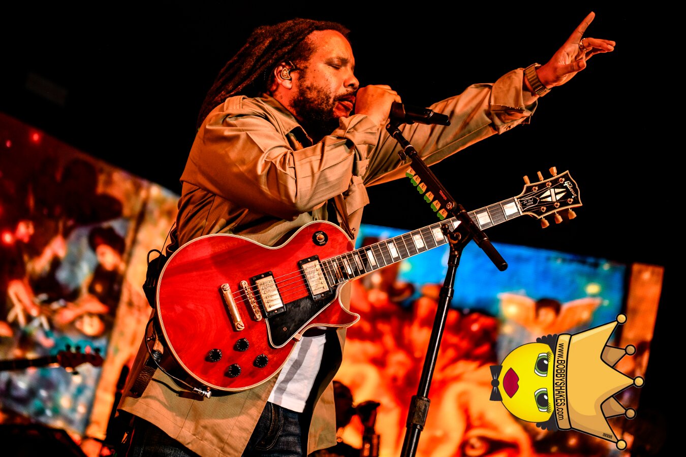 Buju Banton, Stephen Marley & Gramps Morgan performing live at Leader Bank Pavilion in Boston, MA, photographed by Bobby Shakes