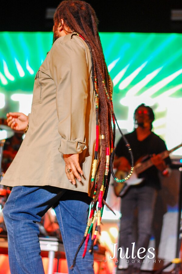 Buju Banton, Stephen Marley & Gramps Morgan performing live at Leader Bank Pavilion in Boston, MA, photographed by Bobby Shakes