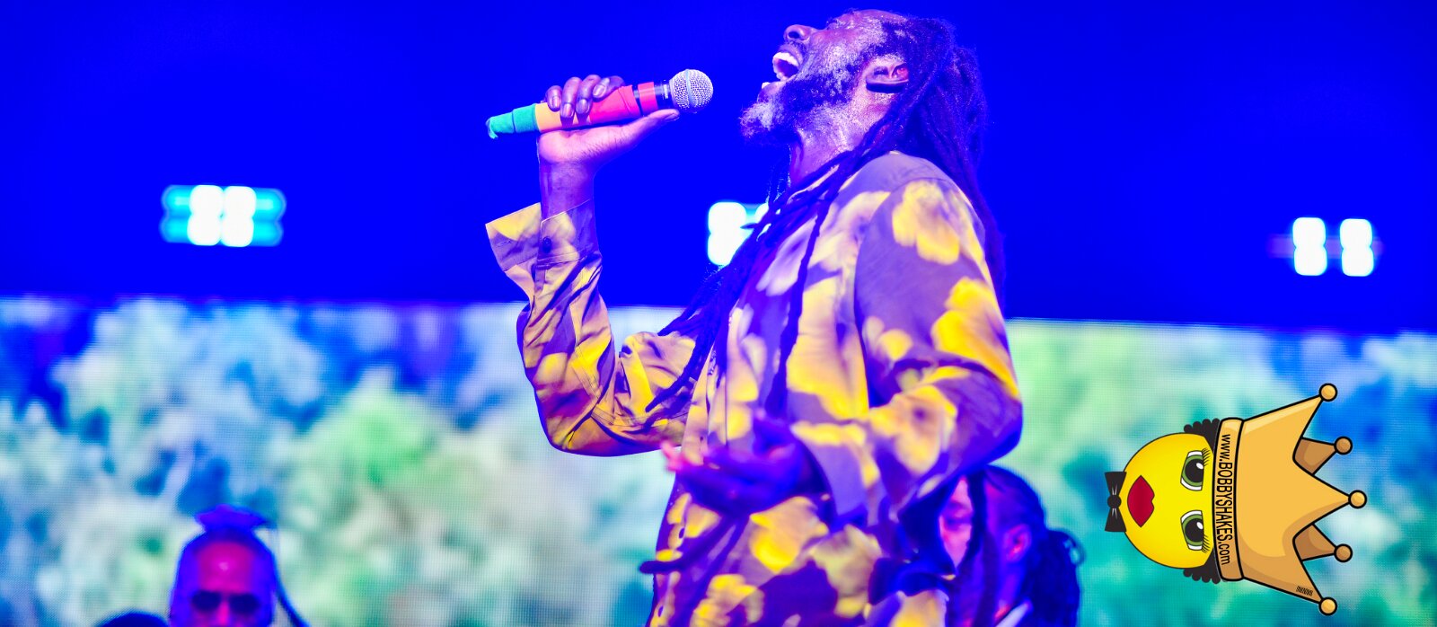 Buju Banton, Stephen Marley & Gramps Morgan performing live at Leader Bank Pavilion in Boston, MA, photographed by Bobby Shakes