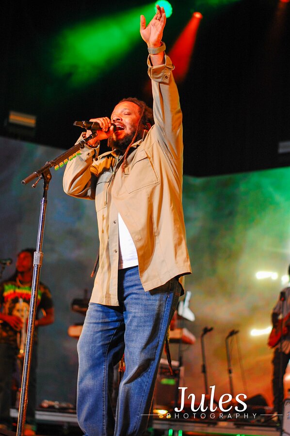 Buju Banton, Stephen Marley & Gramps Morgan performing live at Leader Bank Pavilion in Boston, MA, photographed by Bobby Shakes