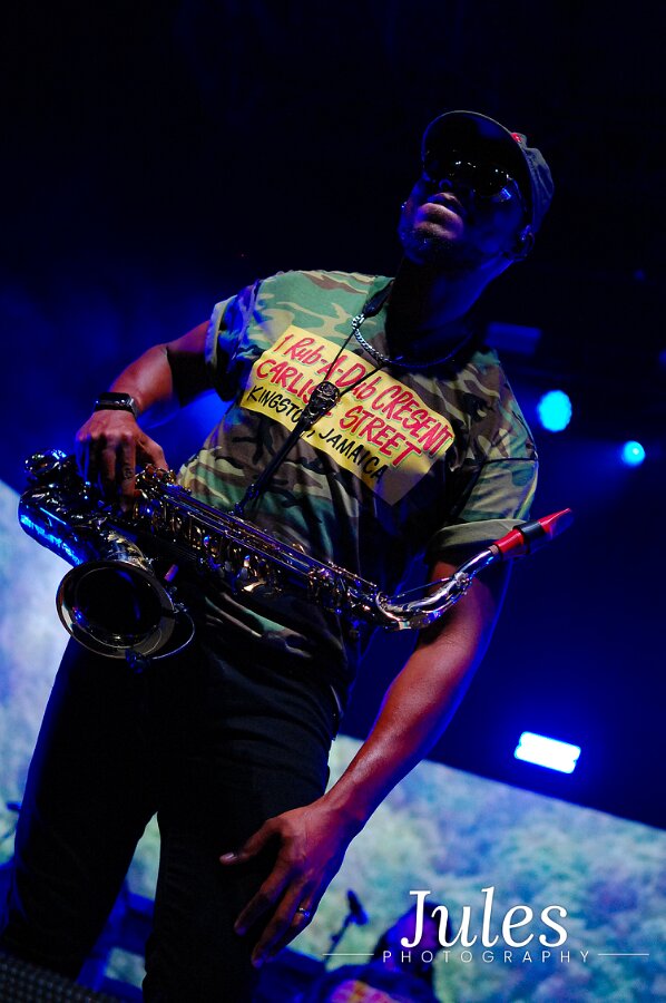 Buju Banton, Stephen Marley & Gramps Morgan performing live at Leader Bank Pavilion in Boston, MA, photographed by Bobby Shakes