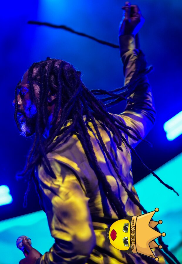 Buju Banton, Stephen Marley & Gramps Morgan performing live at Leader Bank Pavilion in Boston, MA, photographed by Bobby Shakes