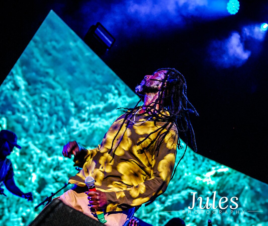 Buju Banton, Stephen Marley & Gramps Morgan performing live at Leader Bank Pavilion in Boston, MA, photographed by Bobby Shakes