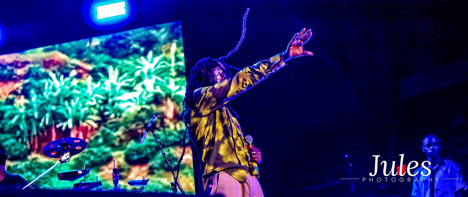 Buju Banton, Stephen Marley & Gramps Morgan performing live at Leader Bank Pavilion in Boston, MA, photographed by Bobby Shakes