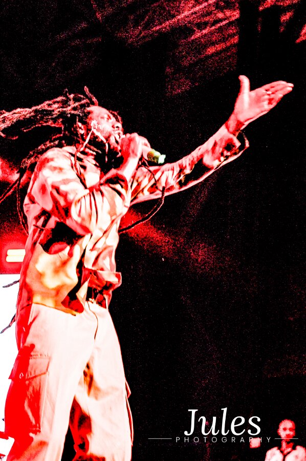 Buju Banton, Stephen Marley & Gramps Morgan performing live at Leader Bank Pavilion in Boston, MA, photographed by Bobby Shakes