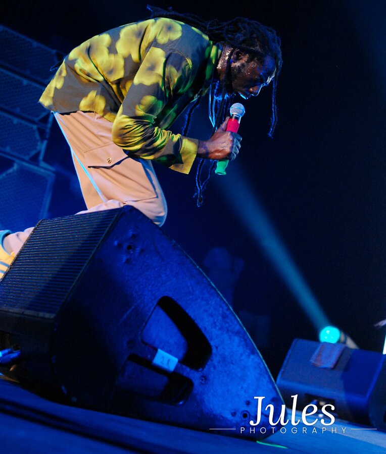 Buju Banton, Stephen Marley & Gramps Morgan performing live at Leader Bank Pavilion in Boston, MA, photographed by Bobby Shakes