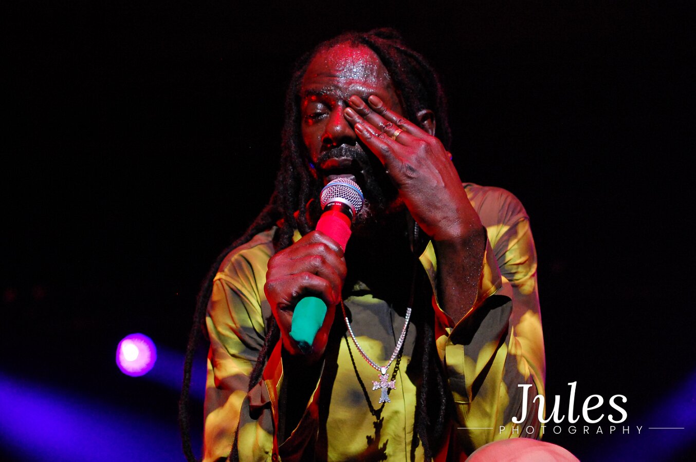 Buju Banton, Stephen Marley & Gramps Morgan performing live at Leader Bank Pavilion in Boston, MA, photographed by Bobby Shakes
