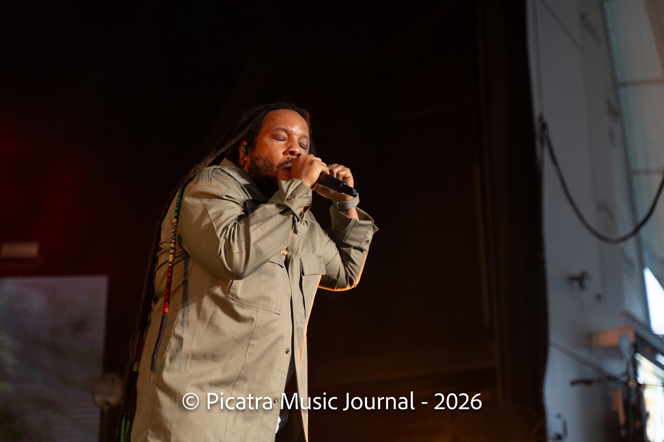 Buju Banton, Stephen Marley & Gramps Morgan performing live at Leader Bank Pavilion in Boston, MA, photographed by Bobby Shakes