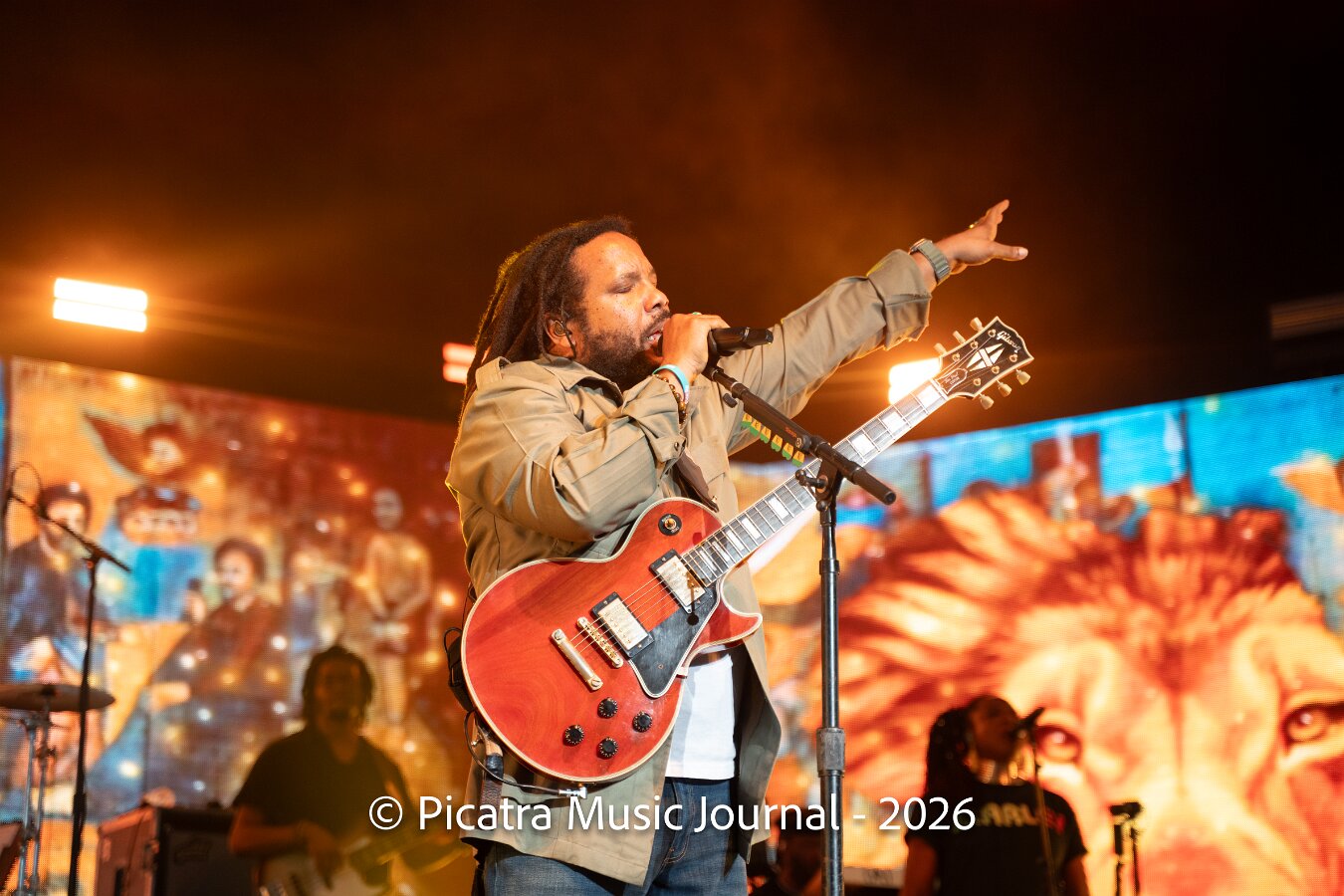 Buju Banton, Stephen Marley & Gramps Morgan performing live at Leader Bank Pavilion in Boston, MA, photographed by Bobby Shakes