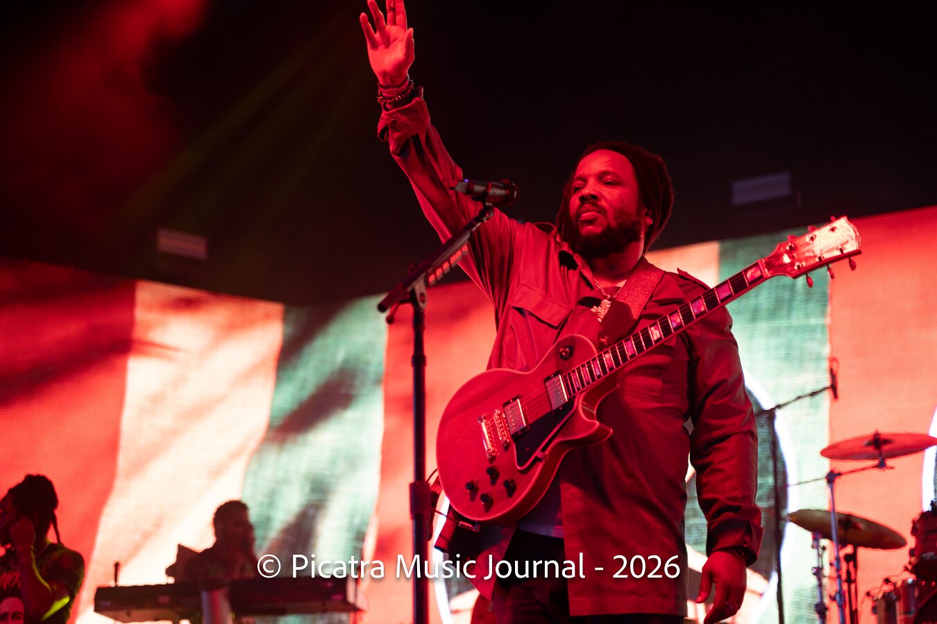 Buju Banton, Stephen Marley & Gramps Morgan performing live at Leader Bank Pavilion in Boston, MA, photographed by Bobby Shakes