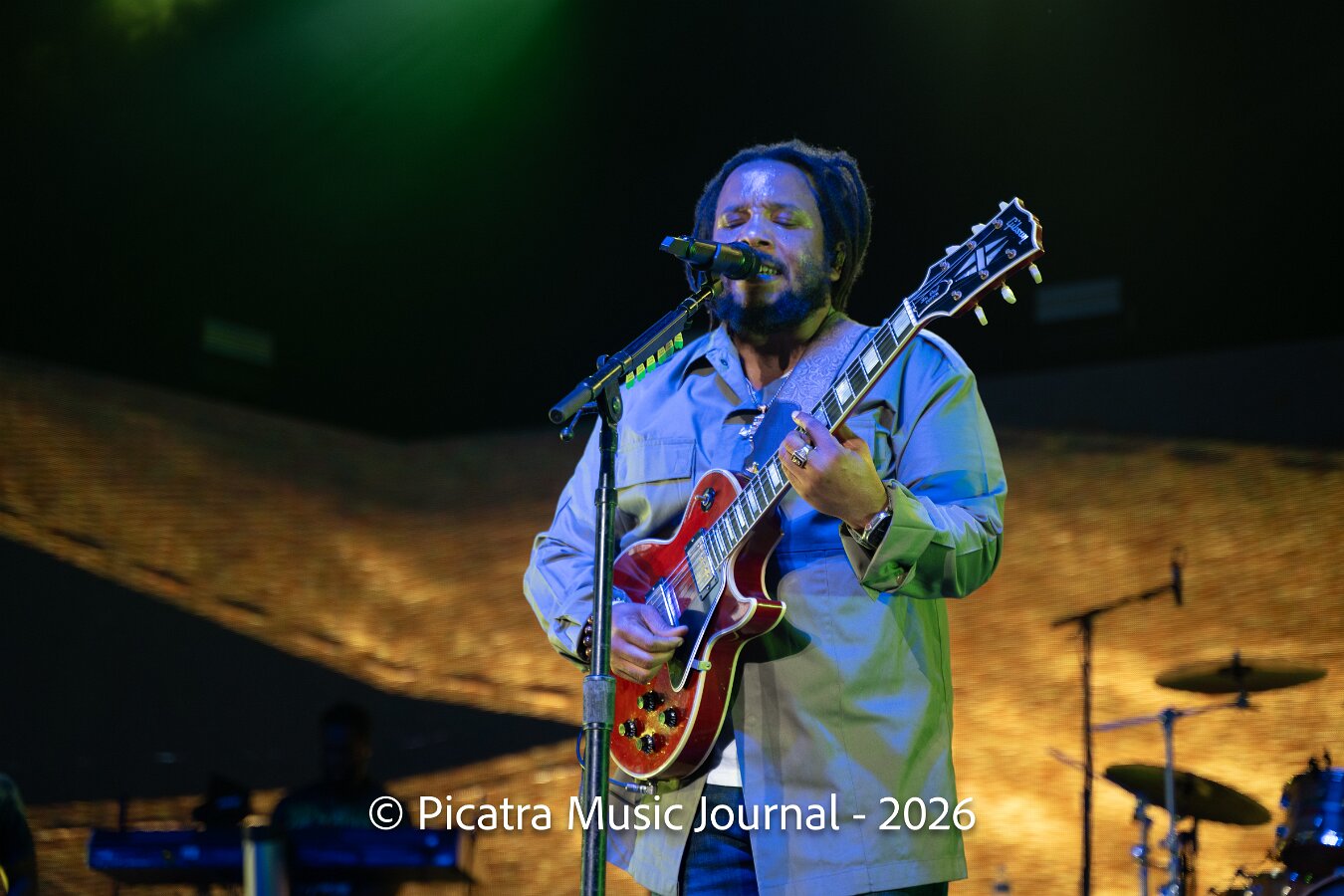 Buju Banton, Stephen Marley & Gramps Morgan performing live at Leader Bank Pavilion in Boston, MA, photographed by Bobby Shakes