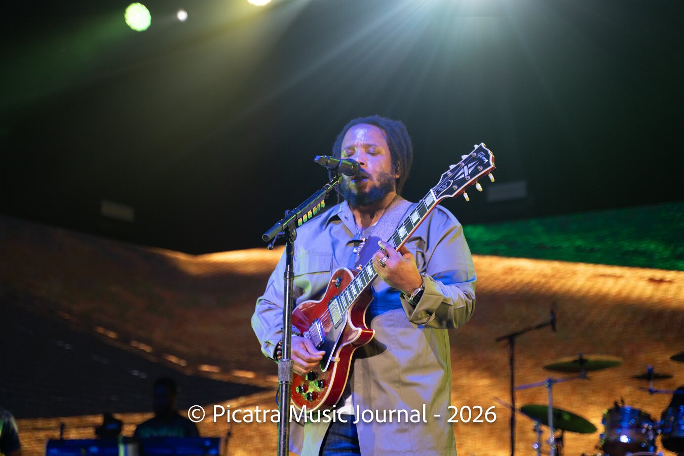 Buju Banton, Stephen Marley & Gramps Morgan performing live at Leader Bank Pavilion in Boston, MA, photographed by Bobby Shakes