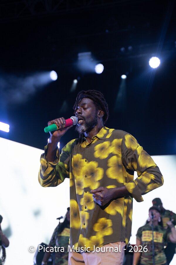 Buju Banton, Stephen Marley & Gramps Morgan performing live at Leader Bank Pavilion in Boston, MA, photographed by Bobby Shakes
