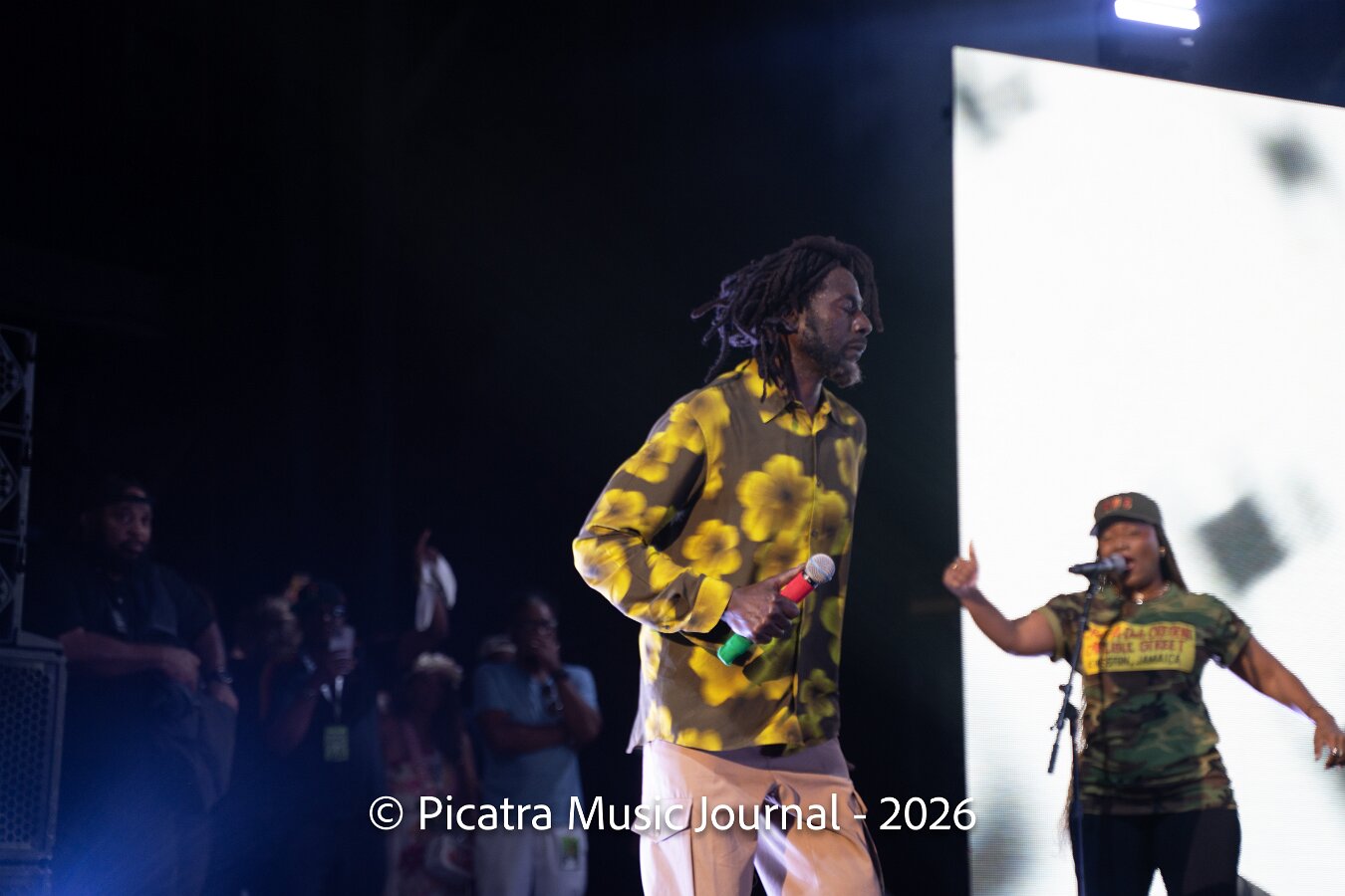 Buju Banton, Stephen Marley & Gramps Morgan performing live at Leader Bank Pavilion in Boston, MA, photographed by Bobby Shakes