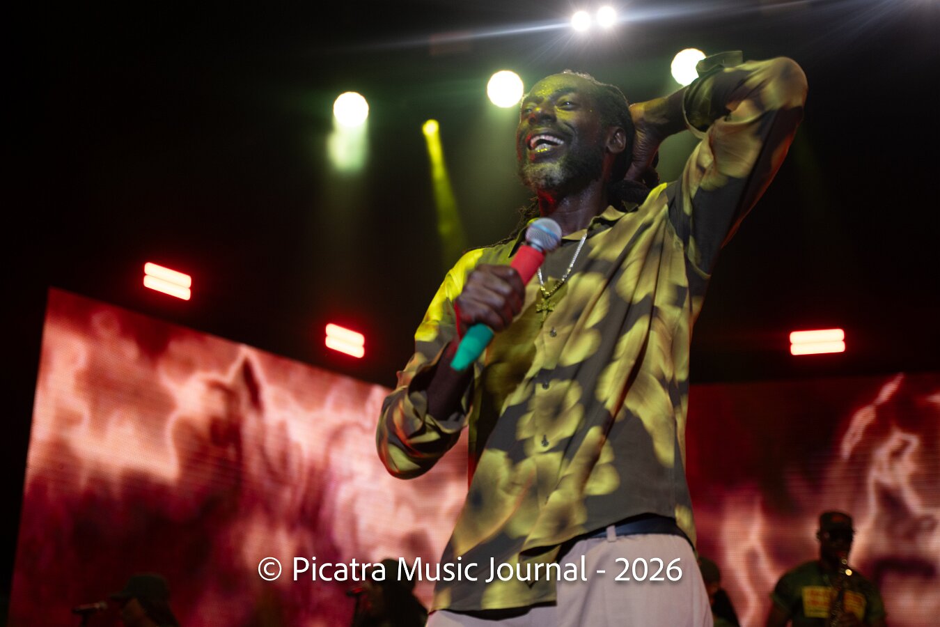 Buju Banton, Stephen Marley & Gramps Morgan performing live at Leader Bank Pavilion in Boston, MA, photographed by Bobby Shakes