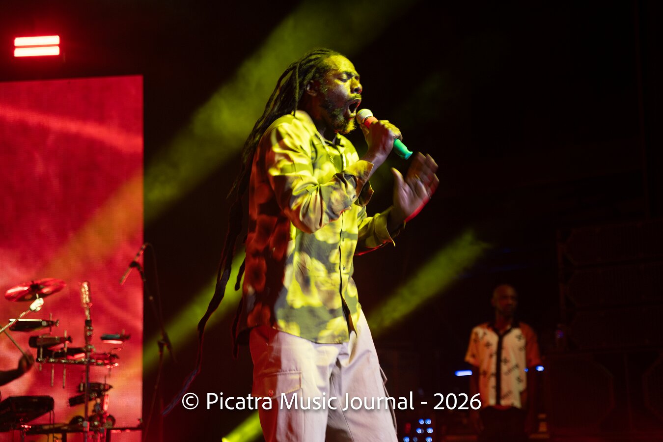 Buju Banton, Stephen Marley & Gramps Morgan performing live at Leader Bank Pavilion in Boston, MA, photographed by Bobby Shakes