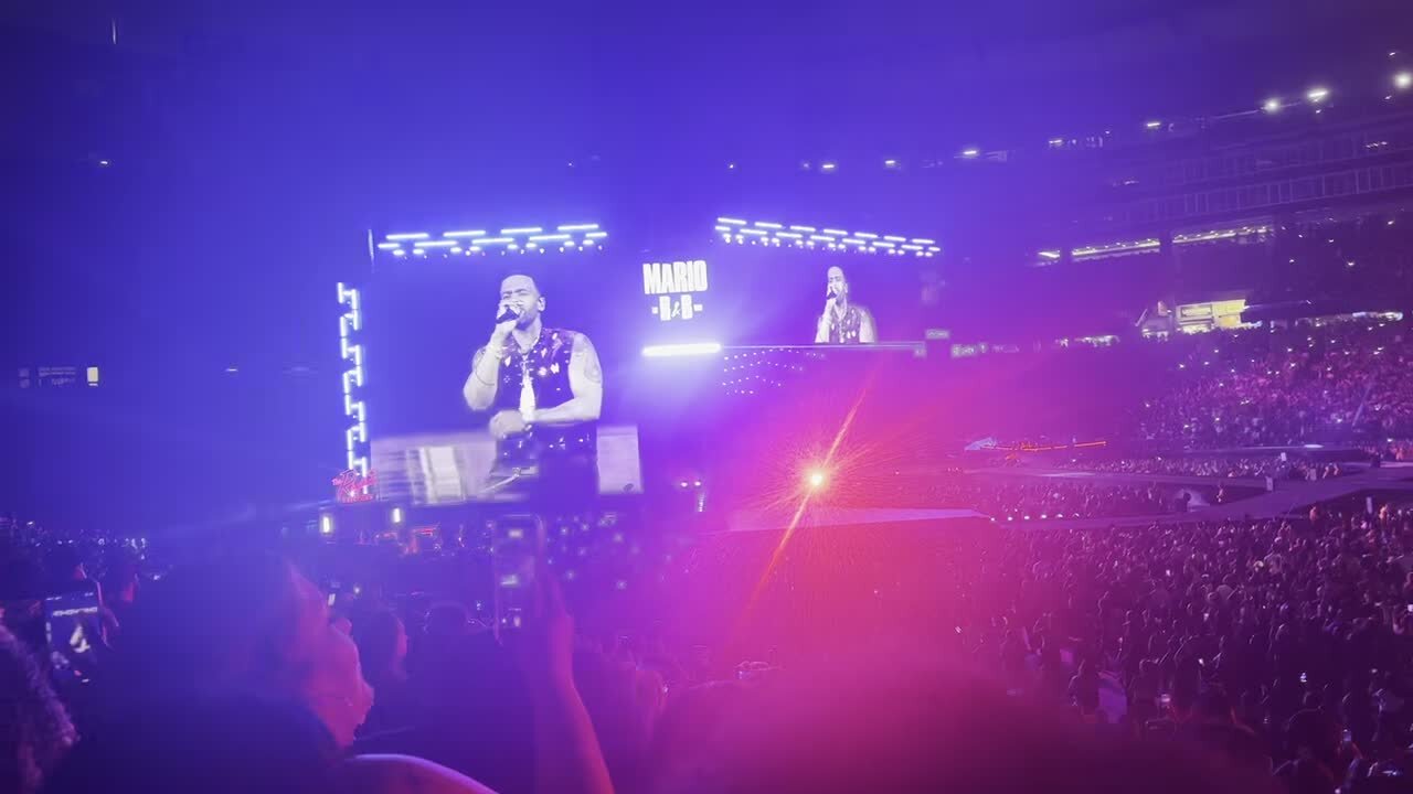 Chris Brown performing live at Gillette Stadium in Foxborough, MA, photographed by Julez