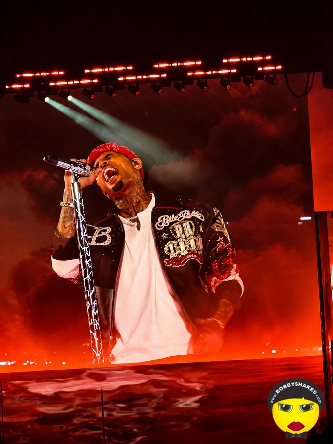 Chris Brown performing live at Gillette Stadium in Foxborough, MA, photographed by Julez