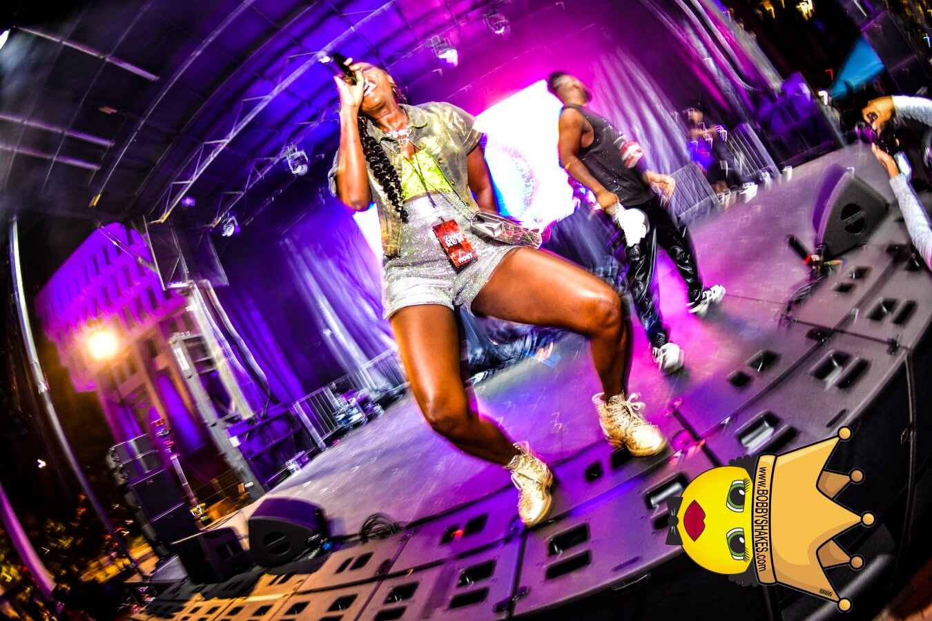 Machel Montano & Lady Lava performing live at Boston City Hall Plaza in Boston, MA, photographed by Bobby Shakes