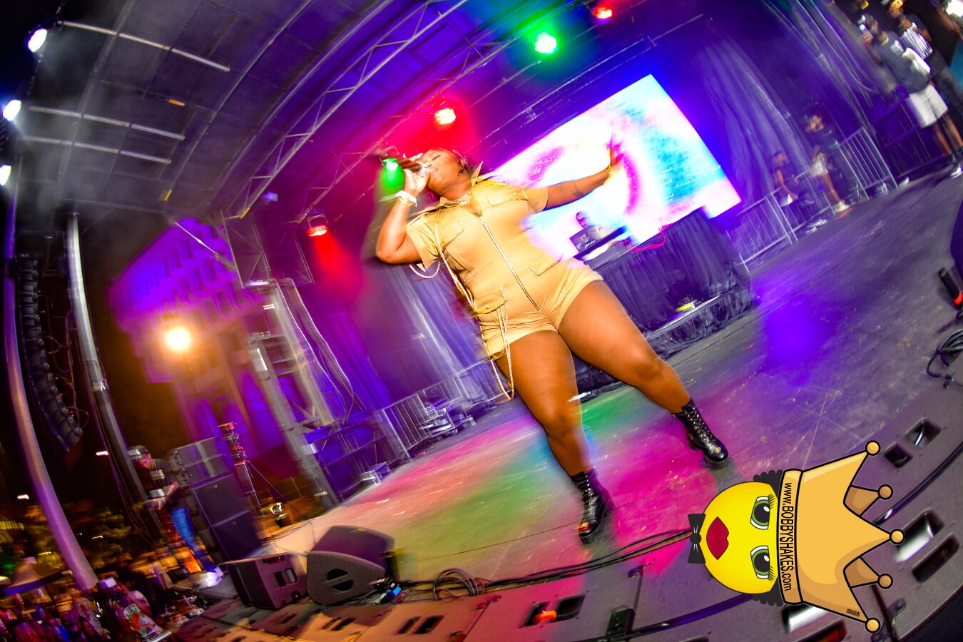 Machel Montano & Lady Lava performing live at Boston City Hall Plaza in Boston, MA, photographed by Bobby Shakes