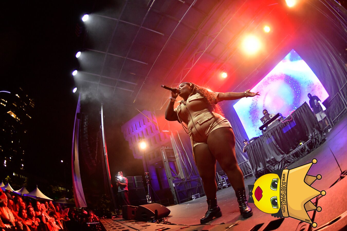 Machel Montano & Lady Lava performing live at Boston City Hall Plaza in Boston, MA, photographed by Bobby Shakes