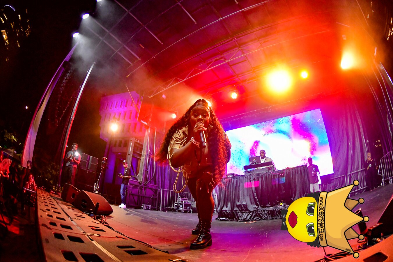 Machel Montano & Lady Lava performing live at Boston City Hall Plaza in Boston, MA, photographed by Bobby Shakes